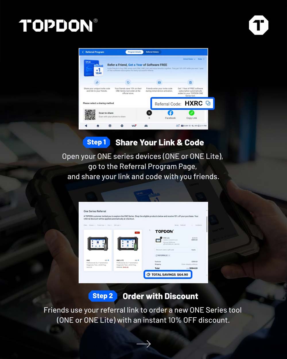 topdon one referral program 2