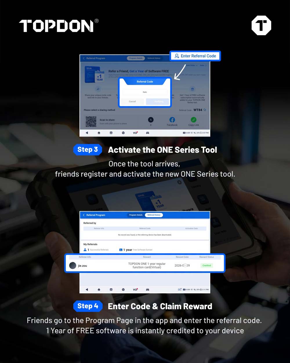 topdon one referral program 3