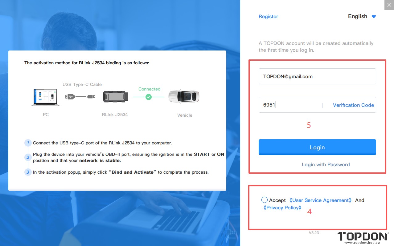 activate topdon rlink j2534 4